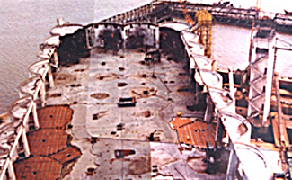 INGENIERO WHITE PORT. REBUILDING AFTER EXPLOSION (1986/1987)
